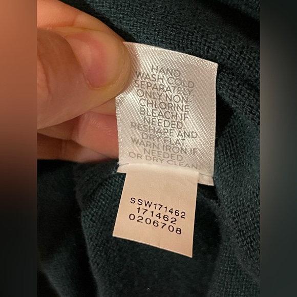 J.Jill Pullover Sweater Forest Green~55%Cotton& 25%Rayon & 20%Nylon Med Petite - Picture 4 of 16